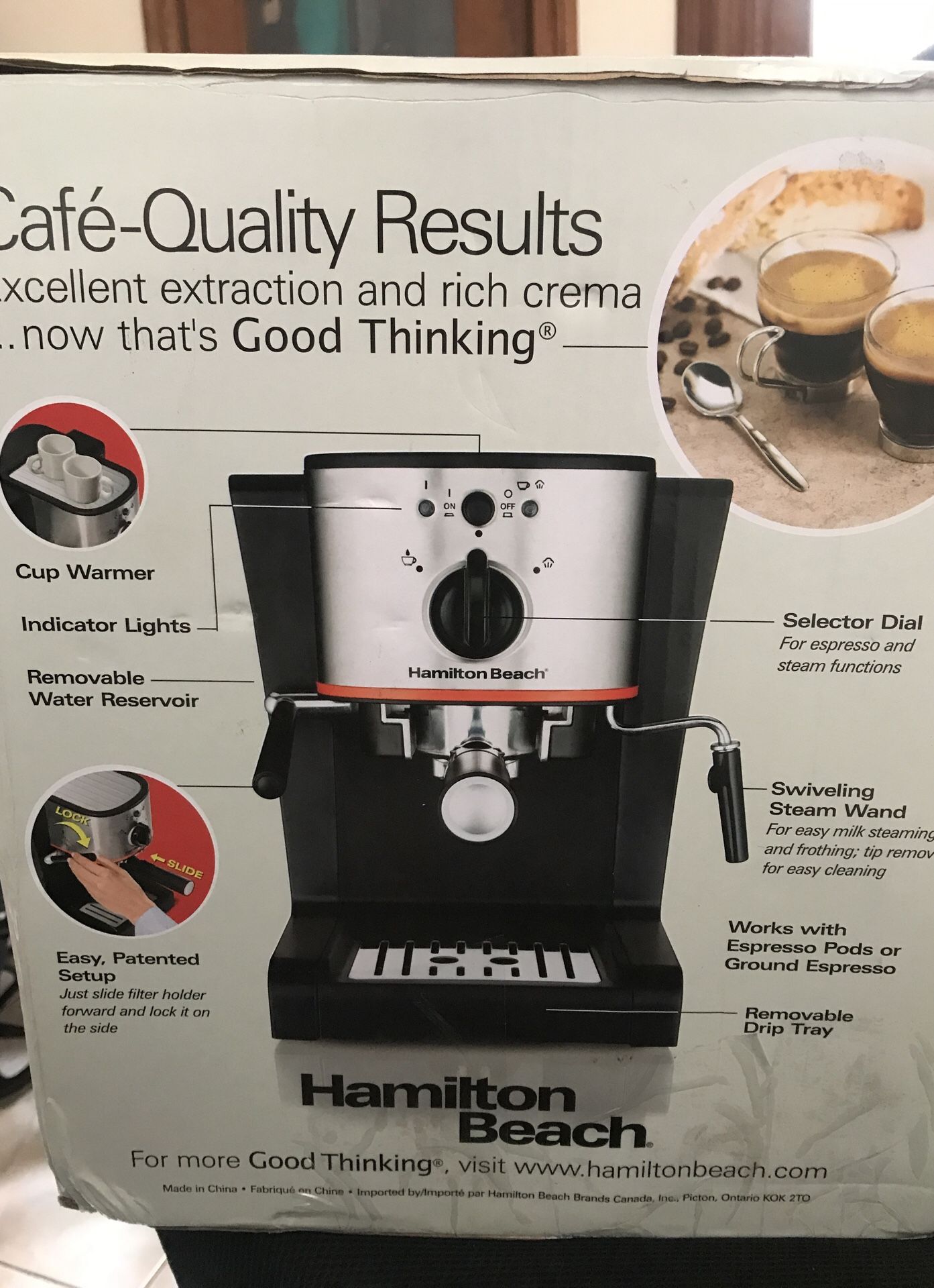 New Hamilton Beach Espresso & Cappuccino Maker