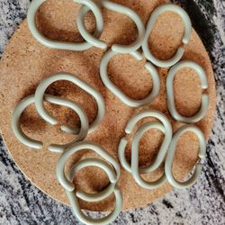22 Green Plastic Shower Hooks