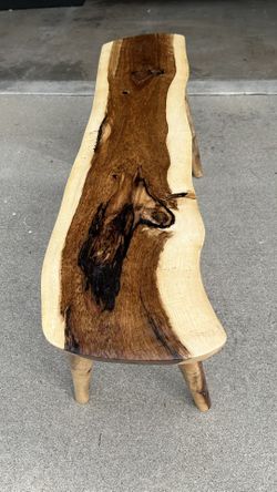 Live Edge Wooden Bench