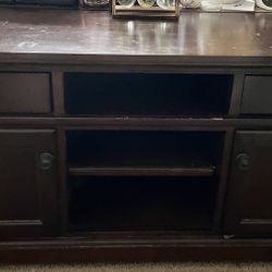 Heavy Solid Cherry Wood  Console Table TV Stand 