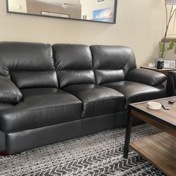 Leather Couch - Black