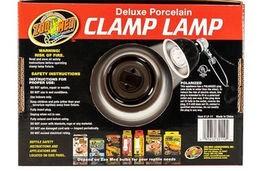 Zoo Med Reptile Deluxe Porcelain Clamp Lamp Terrarium Clamp Light Fixture- Brand New