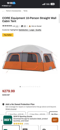 Used once 10 person CORE TENT