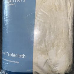 Round Vinyl Tablecloth. 