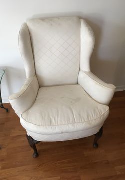 Antique chair...needs new upholstery... very comfortable to sit in.