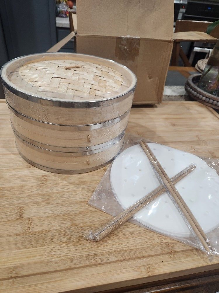 Bamboo Steamer Basket Set