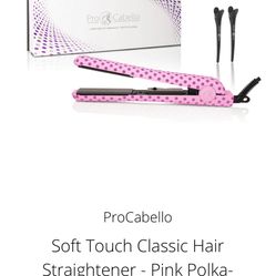 ProCabello Soft Touch Classic Hair Straightener - Pink Polka-Dots SKU: SPR44-SD