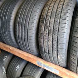 235 55 17 (2) high tread used tires FREE installation