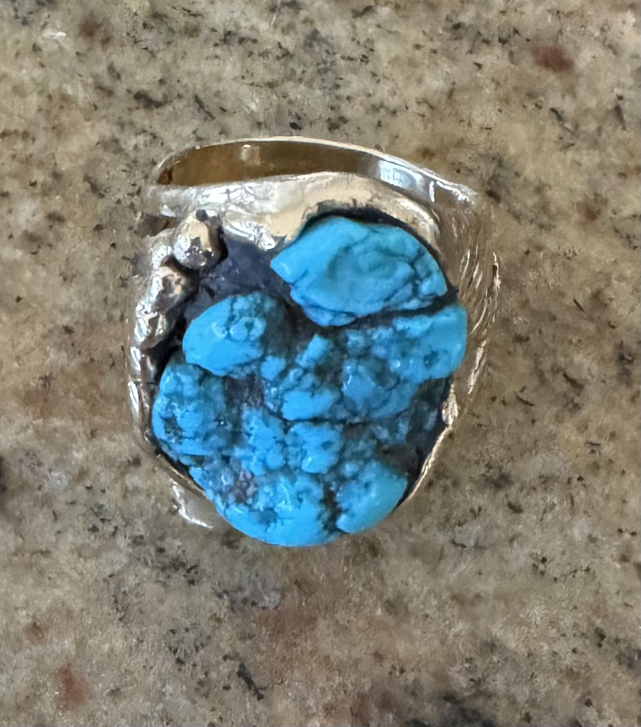 Real Gold And Turquoise Ring Men’s - Nice