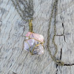 Rhodonite Crystal Necklace 