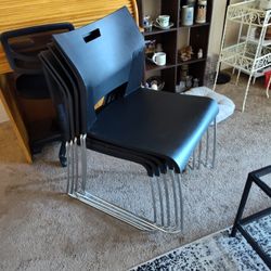 5 Like New Black Chairs