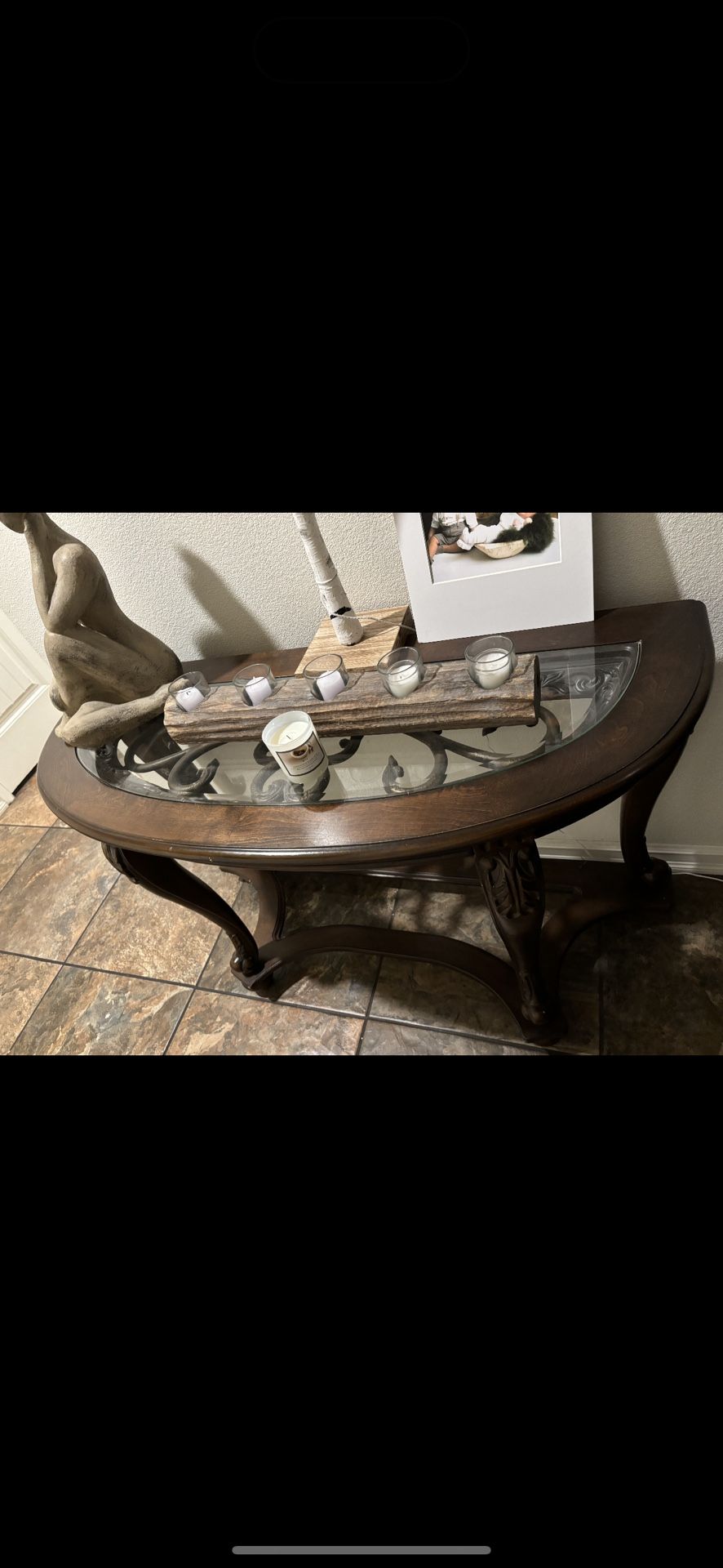 Brown Console Table 