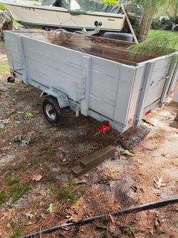Utility trailer. Cargo trailer with ladder rack / toolbox
