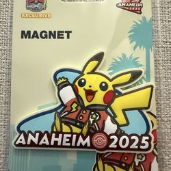 Pokemon World Championships 2025 Anaheim Varsity Pikachu Magnet Pokemon Center
