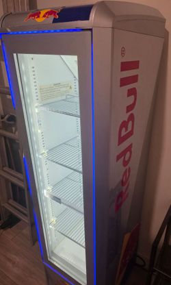 Red Bull Slim LED Eco Fridge w/4 shelves