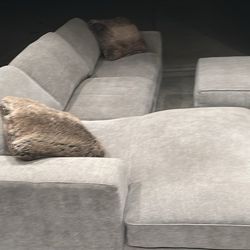 Sectional 2 Piece Couch With Storage And Ottoman