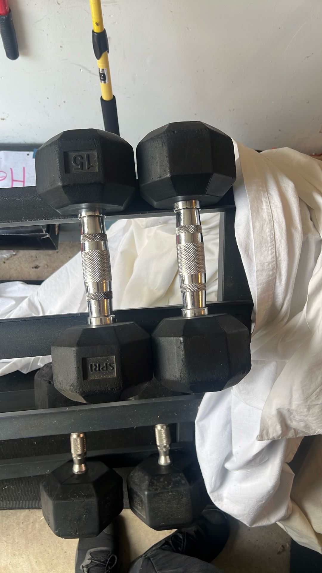 15 Lb Dumbbells - Pair