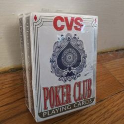 Double Pack Of Poker Club Playing Cards From CVS Sealed