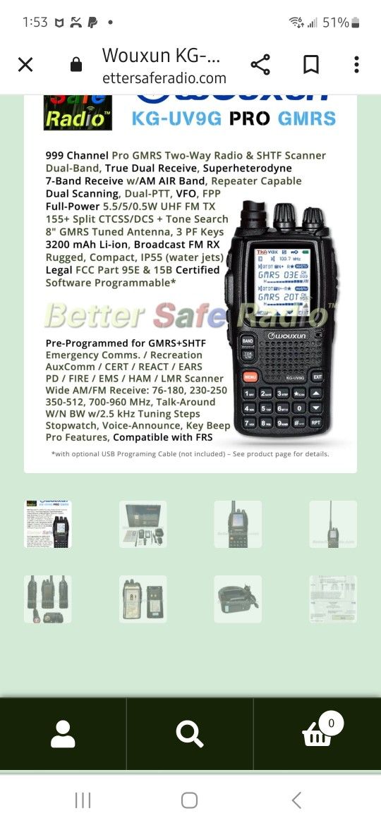Wouxun KG-UV9G PRO GMRS SCANNER