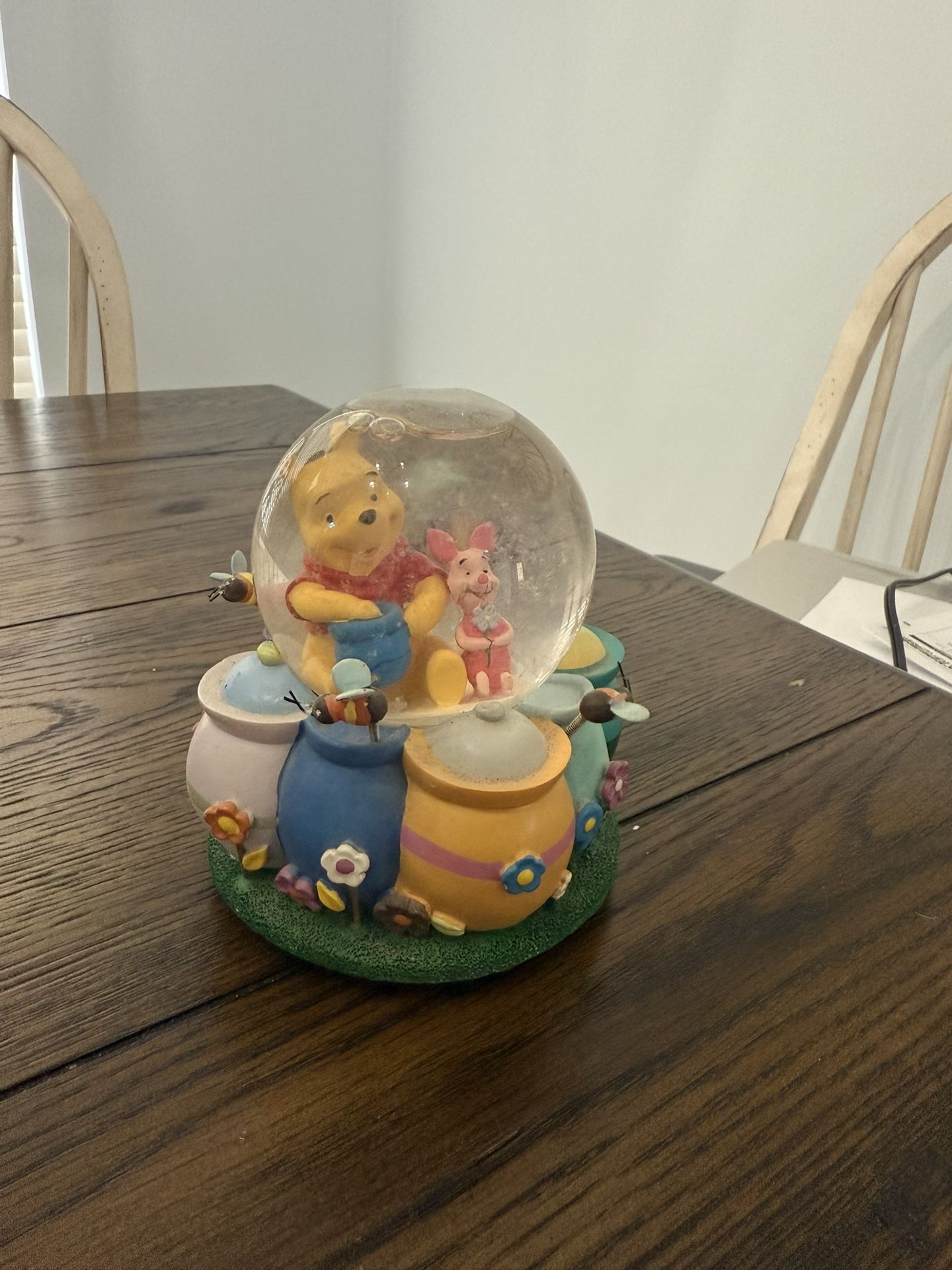 Vintage Winnie The Pooh Music Box Globe