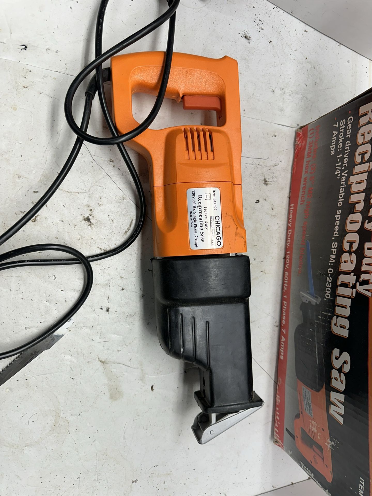 Chicago Electric Power Tools Reciprocating Saw #42597Corded