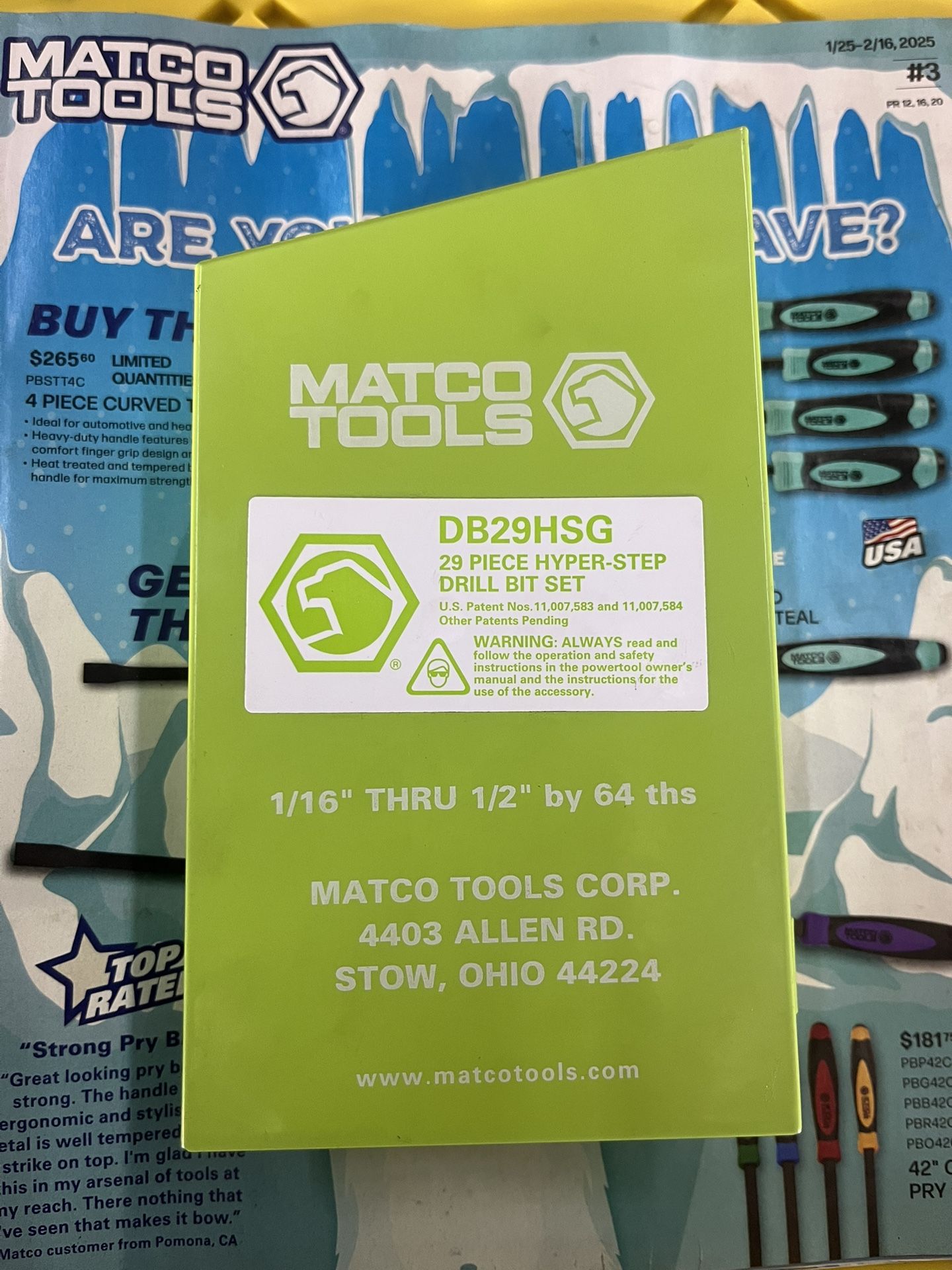 MATCO Tools 29 Piece Hyper-step Drill Bit Set in metal index Hyper Step DB29HSG