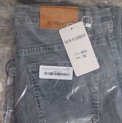 Gray Slim Fit Distressed Jeans