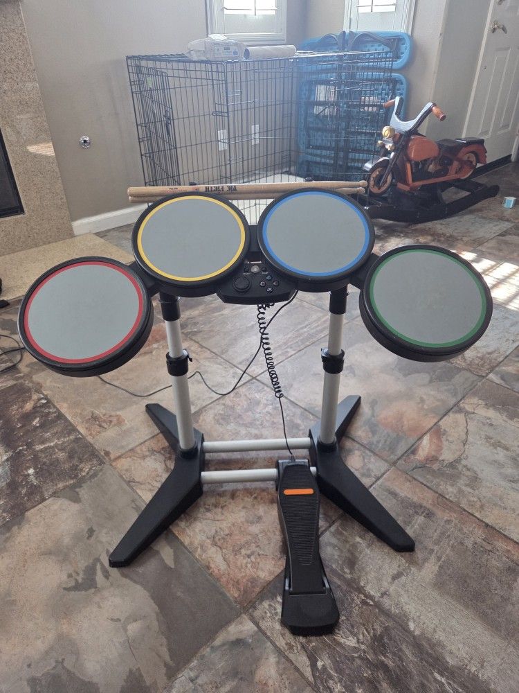 Rockband Guitar, Drum, And Mic