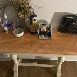 Cute Little Orange Granite Top Table 