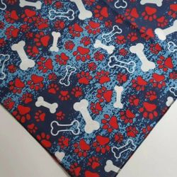 HAV-A-HANK Dog Bandanna Patriotic Bones Made in USA