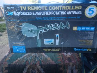 Tv remote controlled 360 motorized/amplified rotating antena