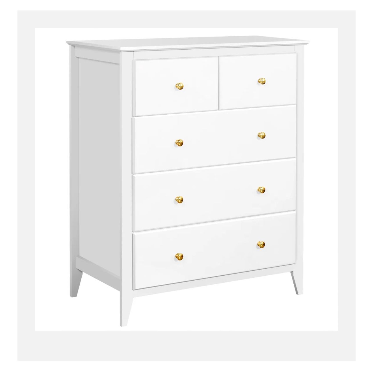 5 Drawer Dresser, Tall Chest of Drawers Closet Organizers and Storage