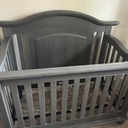 Convertible Baby Crib - Gray Finish