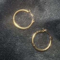 Small hoop earrings 14kt