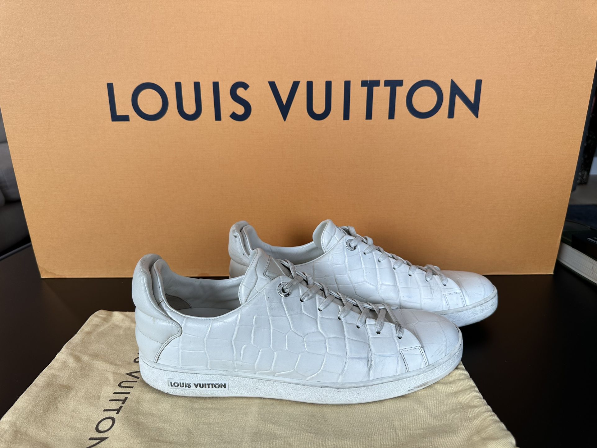 Louis Vuitton Frontrow Women White Sneakers Size 6