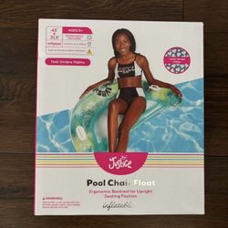 Justice Pool Chair Float,  Color: Teal, Ages Group: 6+