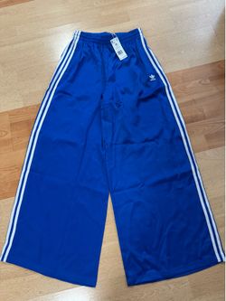 Adidas Satin Wide Leg Track Pants , Women Size 10