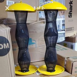 2 BIRD FEEDERS and BIRD FEED