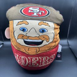 San Francisco 49er's Sourdough Sam Plush NFL Pillow