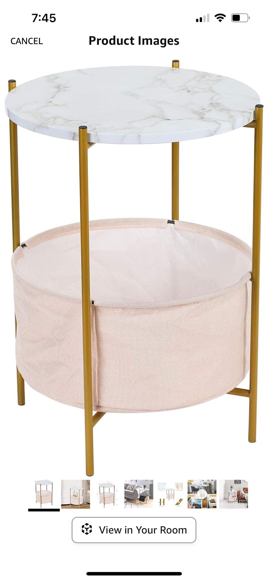 New In Box - Round Side Table 