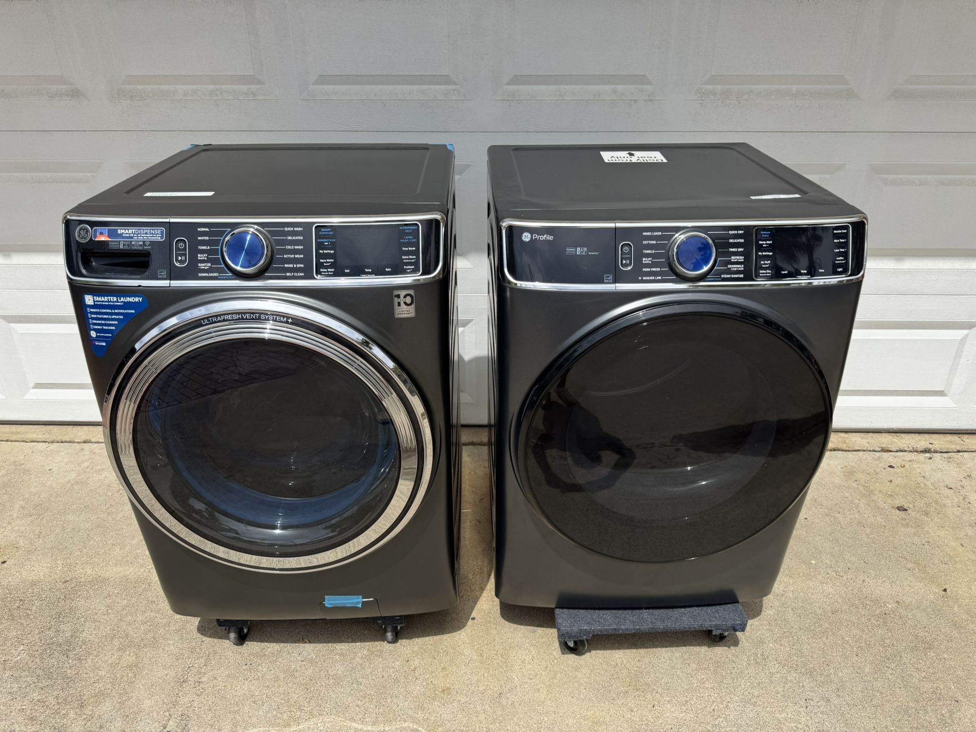 GE Profile Front Load 28” UltraFresh Clothes Washer and Gas Steam Dryer set