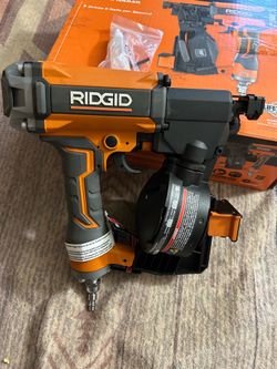 NEW RIDGID Pneumatic 15 Deg. 1-3/4 in. Coil Roofing Nailer