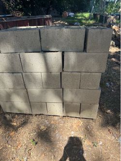 Pallet of gray concrete blocks $200