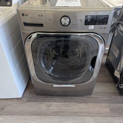 New Open Box LG 5.2 Cu Ft  Mega Capacity Smart Wi Fi Front Load Washer W) Turbowash, 1 Year Warranty, 48 Hr Delivery 