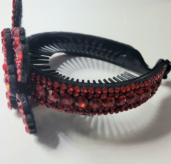 Red Floral Flower Hair Bun Pin Hairpin Clip Claw Gift