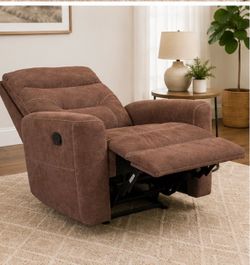 Chocolate brown small space recliner