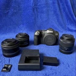 Canon EOS R8 Mirrorless Camera Bundle - RF 16mm, 50mm, 35mm 