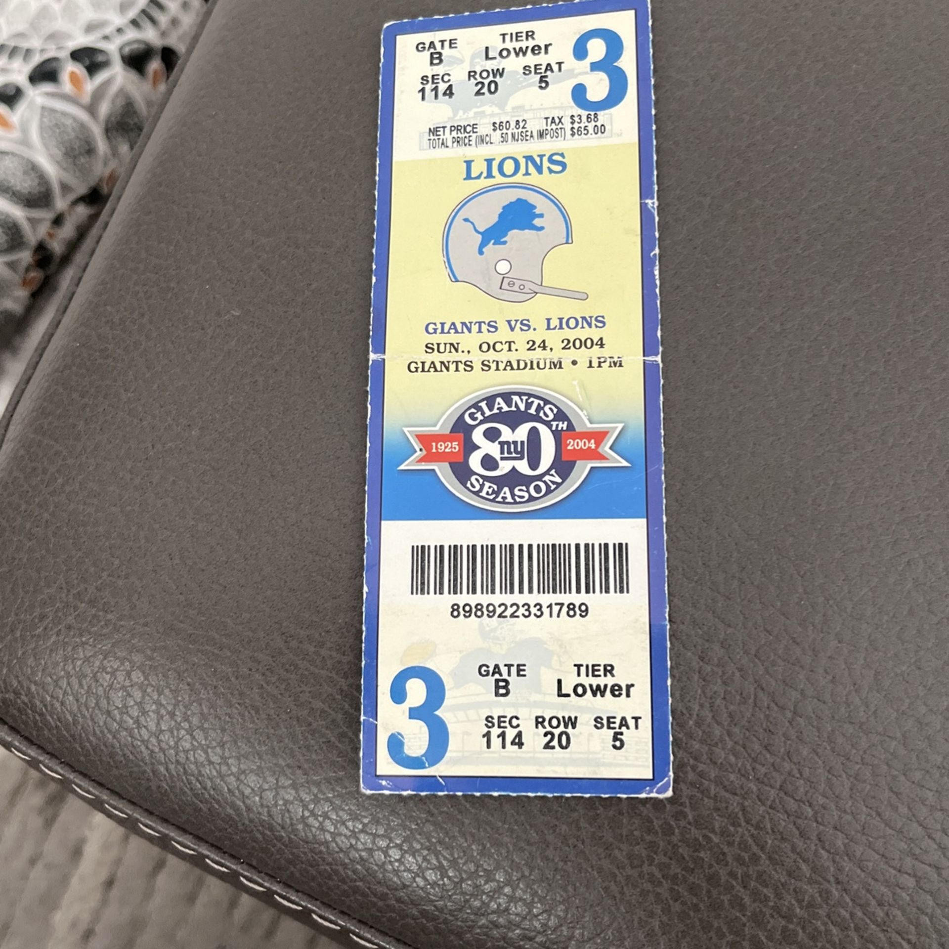 Giants Vs Lions 2004