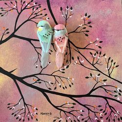 Together- Hand Painted Acrylic And Mixed Media On Canvas