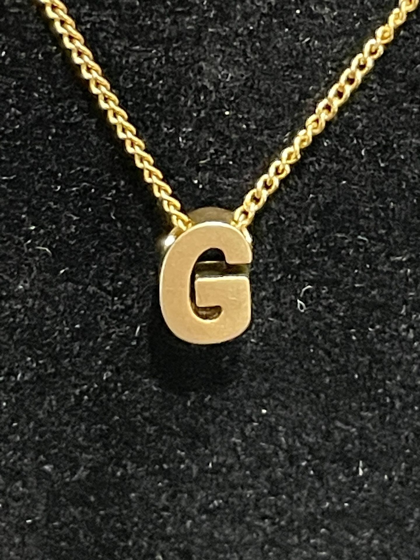 1/20 14k Gold Filled Necklace With G Charm Pendant 16”